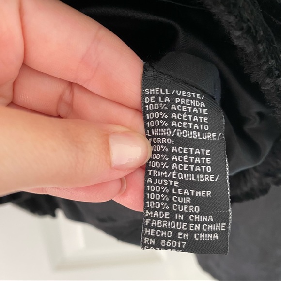 Bebe Genuine Leather/Faux Fur Zip Jacket - Picture 5 of 6